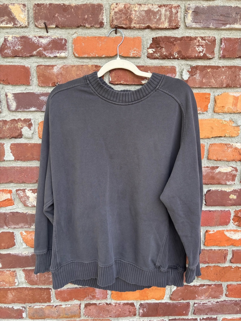 EUC Washed Charcoal Crewneck Sweater